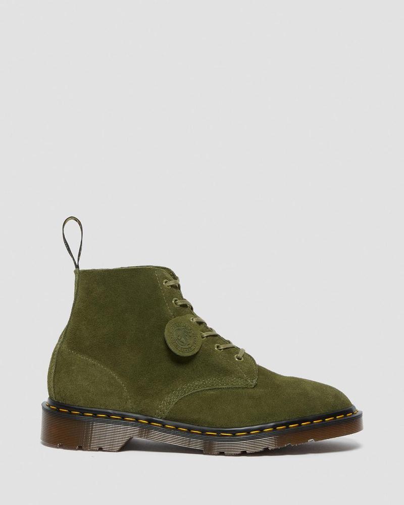 Dr Martens 101 Made in England Ruskind Ankelstøvler Herre Grøn | DK 408XYU